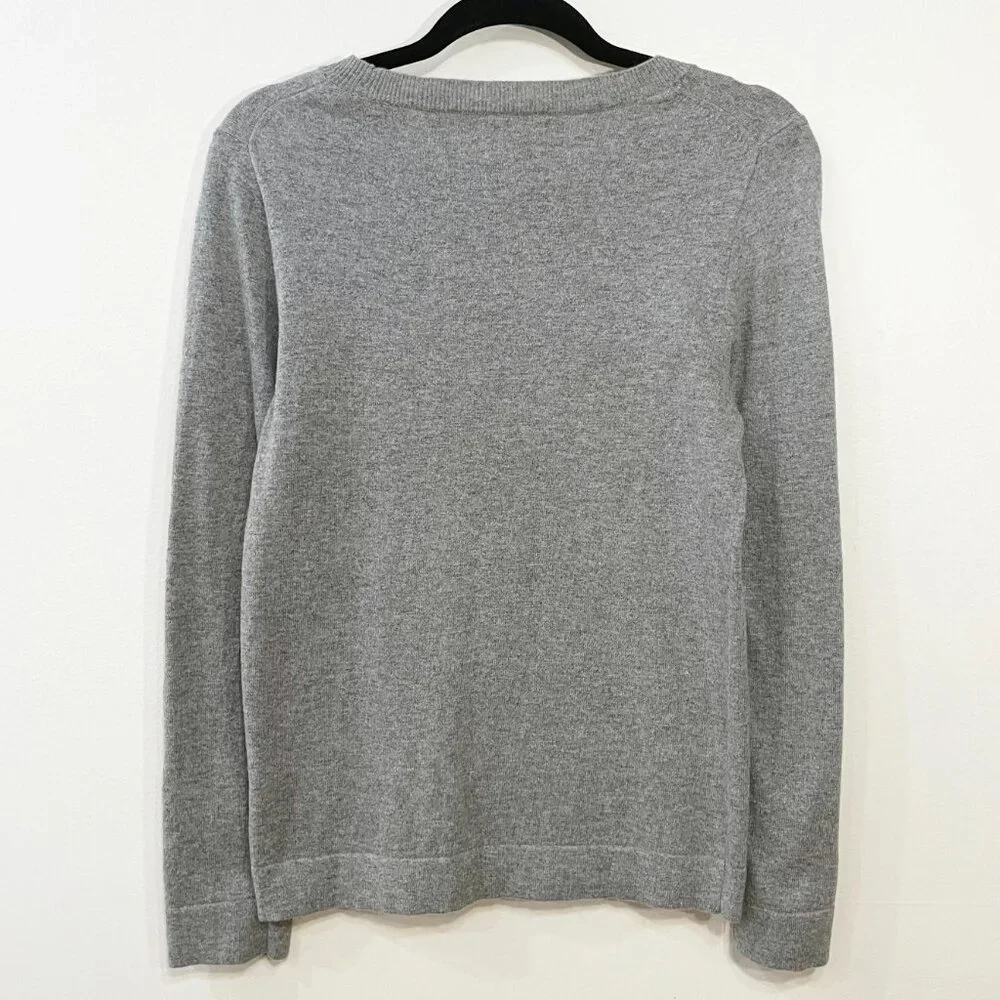 New J.Crew Cotton Wool Teddie Sweater Heather Gray Small